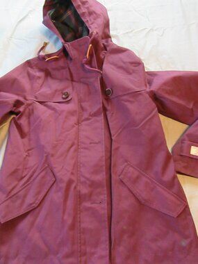 Womens Joules Coast Waterproof / Breathable Jacket Sz 4 Red